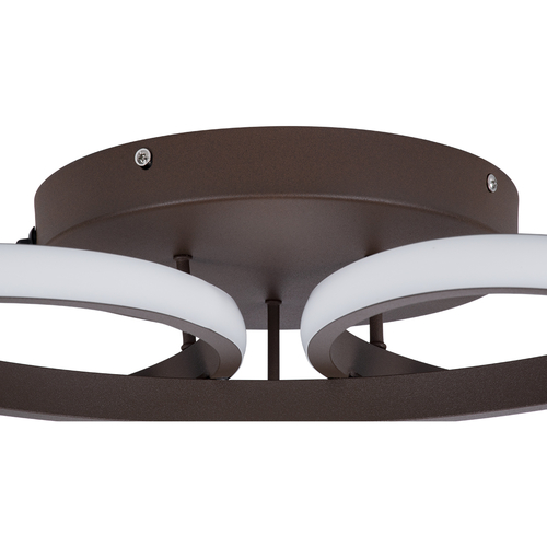 GLOBOSTAR® MARGARET 61402 Μοντέρνο Φωτιστικό Οροφής LED 54W 6210lm 360° AC 220-240V IP20 Ρυθμιζόμενο Λευκό CCT με Χειριστήριο από 2700K έως 6000K Dimmable - Lumileds SMD Chip - Καφέ Ματ - Μ57 x Π57 x Υ12cm - 3 Χρόνια Εγγύηση