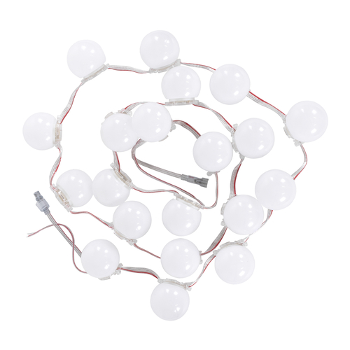 GloboStar® 90139 Digital Pixel Addressable Facade Module Chain String with 20 Spots - Ψηφιακή Αλυσίδα - Γιρλάντα με 20 Σποτ LED SMD 3535 15W 20LED 20PIXEL SPI/TTL Protocol IC UCS512B 900lm 240° DC 12V Αδιάβροχο IP67 Πολύχρωμο RGB - Μ200 x Π5 x Υ5cm - 3 Χρόνια Εγγύηση