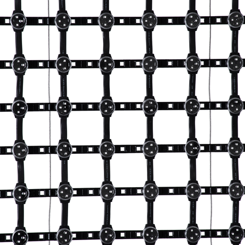 GloboStar® 90142 Digital Pixel Addressable Facade Soft Net Panel - Ψηφιακό Εύκαμπτο Δίχτυ Πάνελ Πρόσοψης Κτιρίων LED SMD 3535 192W/m2 256LED/m2 256PIXEL/m2 SPI/TTL Protocol IC UCS512B 11520lm/m2 120° DC 12V IP67 RGB - Μαύρο Σώμα - Μ100 x Π100 x Υ1.7cm