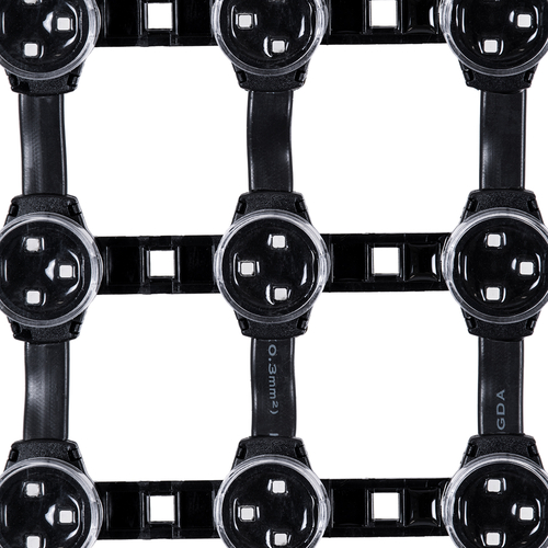 GloboStar® 90143 Digital Pixel Addressable Facade Soft Net Panel - Ψηφιακό Εύκαμπτο Δίχτυ Πάνελ Πρόσοψης Κτιρίων LED SMD 3535 300W/m2 400LED/m2 400PIXEL/m2 SPI/TTL Protocol IC UCS512B 18000lm/m2 120° DC 12V IP67 RGB - Μαύρο Σώμα - Μ100 x Π100 x Υ1.7cm