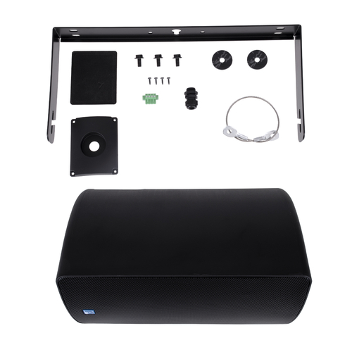 GloboStar® FDB ES108BT 98004 Facilities Speaker - Παθητικό Ηχείο Εγκαταστάσεων Επιτοίχιο με Μετασχηματιστή 100V & 16Ω - 150W RMS (600W Peak) - 1 x 8 Inches LF & 1 x 1 Inches HF - Αδιάβροχο IP65 - Μαύρο - Μ24 x Π28.5 x Υ45cm