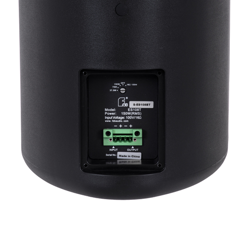 GloboStar® FDB ES108BT 98004 Facilities Speaker - Παθητικό Ηχείο Εγκαταστάσεων Επιτοίχιο με Μετασχηματιστή 100V & 16Ω - 150W RMS (600W Peak) - 1 x 8 Inches LF & 1 x 1 Inches HF - Αδιάβροχο IP65 - Μαύρο - Μ24 x Π28.5 x Υ45cm