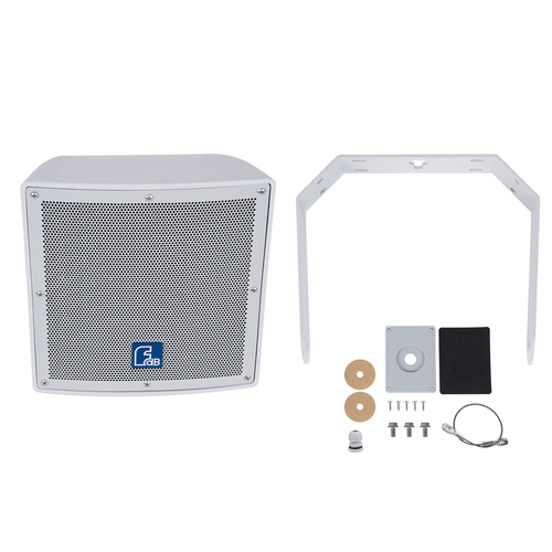 GloboStar® FDB LT208PT 98008 Facilities Speaker - Παθητικό Ηχείο Εγκαταστάσεων Επιτοίχιο με Μετασχηματιστή 100V & 8Ω - 150W RMS (600W Peak) - 1 x 8 Inches LF & 1 x 1 Inches HF - Αδιάβροχο IP56 - Λευκό - Μ30 x Π28 x Υ32cm