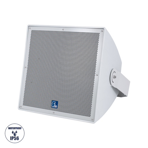 GloboStar® FDB LT115BT 98011 Facilities Speaker - Παθητικό Ηχείο Subwoofer Εγκαταστάσεων Επιτοίχιο με Μετασχηματιστή 100V & 8Ω - 400W RMS (1600W Peak) - 1 x 15 Inches LF - Αδιάβροχο IP56 - Λευκό - Μ49 x Π50 x Υ52cm