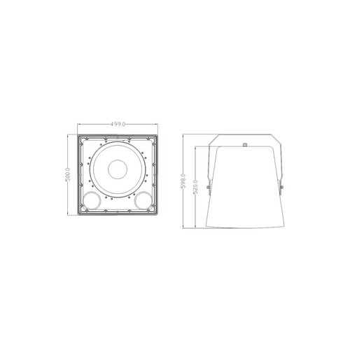 GloboStar® FDB LT115BT 98011 Facilities Speaker - Παθητικό Ηχείο Subwoofer Εγκαταστάσεων Επιτοίχιο με Μετασχηματιστή 100V & 8Ω - 400W RMS (1600W Peak) - 1 x 15 Inches LF - Αδιάβροχο IP56 - Λευκό - Μ49 x Π50 x Υ52cm