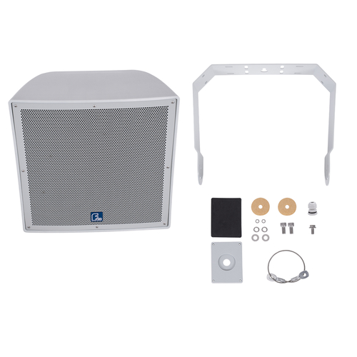 GloboStar® FDB LT115BT 98011 Facilities Speaker - Παθητικό Ηχείο Subwoofer Εγκαταστάσεων Επιτοίχιο με Μετασχηματιστή 100V & 8Ω - 400W RMS (1600W Peak) - 1 x 15 Inches LF - Αδιάβροχο IP56 - Λευκό - Μ49 x Π50 x Υ52cm