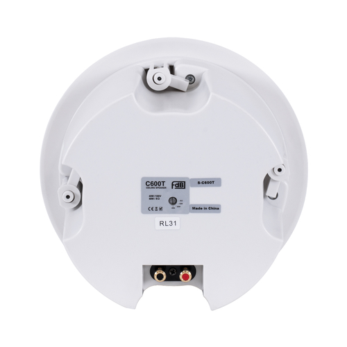 GLOBOSTAR® FDB C600T 98012 Χωνευτό Παθητικό Ηχείο Εγκαταστάσεων με Μετασχηματιστή 100V & 8Ω - 40W RMS (80W Peak) - 1 x 6 Inches LF & 1 x 1 Inches HF - IP20 - Λευκό - Μ23.9 x Π23.9 x Υ15.3cm / Q20.5 x 13.9cm - 2 Χρόνια Εγγύηση