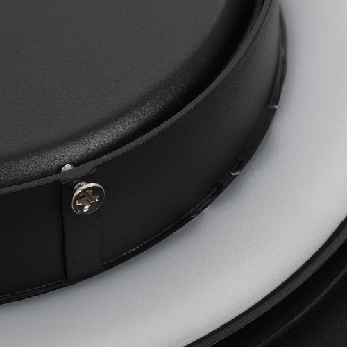 GLOBOSTAR® HELIO-R 60661 Μοντέρνο Φωτιστικό Τοίχου - Απλίκα LED 12W 1380lm 120° AC 220-240V Αδιάβροχο IP65 Θερμό Λευκό 2700K - Lumileds SMD Chip & TÜV SÜD Driver - Μαύρο Ματ - Μ26 x Π26 x Υ5cm - 5 Χρόνια Εγγύηση