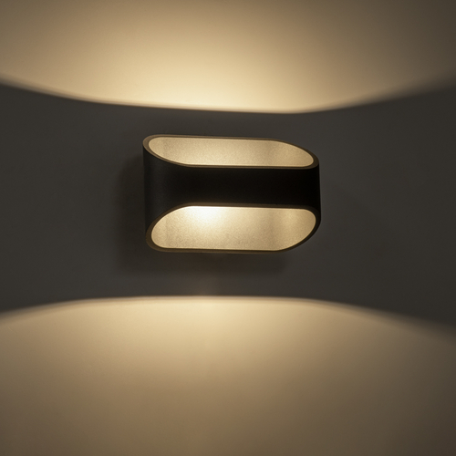 GLOBOSTAR® EDEN 60667 Μοντέρνο Φωτιστικό Τοίχου - Απλίκα LED 10W 1000lm 60° AC 220-240V IP20 Φυσικό Λευκό 4500K - Bridgelux COB Chip & TÜV SÜD Driver - Γκρι Ανθρακί Ματ - Μ16 x Π10.5 x Υ9cm - 3 Χρόνια Εγγύηση