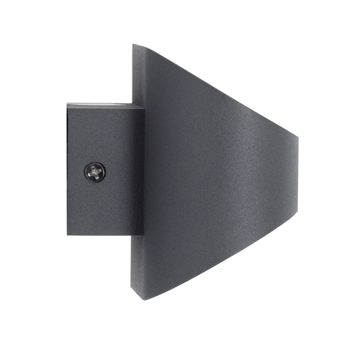 GLOBOSTAR® EDEN 60668 Μοντέρνο Φωτιστικό Τοίχου - Απλίκα LED 10W 950lm 60° AC 220-240V IP20 Θερμό Λευκό 2700K - Bridgelux COB Chip & TÜV SÜD Driver - Γκρι Ανθρακί Ματ - Μ16 x Π10.5 x Υ9cm - 3 Χρόνια Εγγύηση