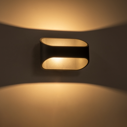 GLOBOSTAR® EDEN 60668 Μοντέρνο Φωτιστικό Τοίχου - Απλίκα LED 10W 950lm 60° AC 220-240V IP20 Θερμό Λευκό 2700K - Bridgelux COB Chip & TÜV SÜD Driver - Γκρι Ανθρακί Ματ - Μ16 x Π10.5 x Υ9cm - 3 Χρόνια Εγγύηση