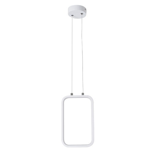 GLOBOSTAR® DEROBA 61299 Μοντέρνο Κρεμαστό Φωτιστικό Οροφής LED 12W 1320lm 360° AC 220-240V IP20 Ρυθμιζόμενο Λευκό CCT με On/Off 2700K/4500K/6000K - Lumileds SMD Chip - Λευκό Ματ - Μ16 x Π1.6 x Υ25.5cm - 3 Χρόνια Εγγύηση