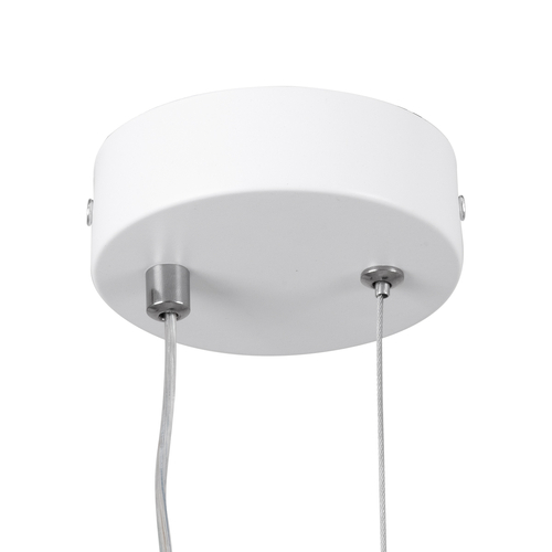 GLOBOSTAR® DEROBA 61299 Μοντέρνο Κρεμαστό Φωτιστικό Οροφής LED 12W 1320lm 360° AC 220-240V IP20 Ρυθμιζόμενο Λευκό CCT με On/Off 2700K/4500K/6000K - Lumileds SMD Chip - Λευκό Ματ - Μ16 x Π1.6 x Υ25.5cm - 3 Χρόνια Εγγύηση