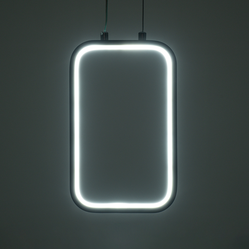 GLOBOSTAR® DEROBA 61299 Μοντέρνο Κρεμαστό Φωτιστικό Οροφής LED 12W 1320lm 360° AC 220-240V IP20 Ρυθμιζόμενο Λευκό CCT με On/Off 2700K/4500K/6000K - Lumileds SMD Chip - Λευκό Ματ - Μ16 x Π1.6 x Υ25.5cm - 3 Χρόνια Εγγύηση