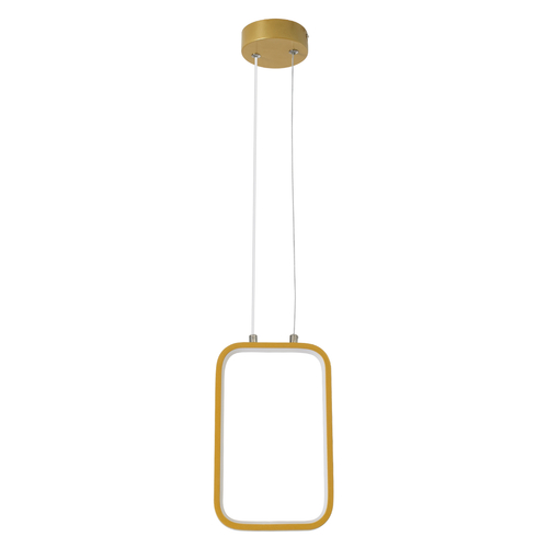 GLOBOSTAR® NEROBA 61301 Μοντέρνο Κρεμαστό Φωτιστικό Οροφής LED 12W 1320lm 360° AC 220-240V IP20 Ρυθμιζόμενο Λευκό CCT με On/Off 2700K/4500K/6000K - Lumileds SMD Chip - Χρυσό Βούρτσας - Μ16 x Π1.6 x Υ25.5cm - 3 Χρόνια Εγγύηση