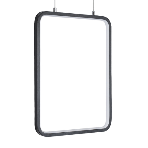 GLOBOSTAR® NEROBA 61302 Μοντέρνο Κρεμαστό Φωτιστικό Οροφής LED 18W 1980lm 360° AC 220-240V IP20 Ρυθμιζόμενο Λευκό CCT με On/Off 2700K/4500K/6000K - Lumileds SMD Chip - Μαύρο Ματ - Μ29 x Π2 x Υ36cm - 3 Χρόνια Εγγύηση