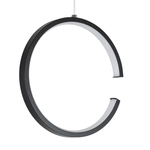 GLOBOSTAR® CEROBA 61306 Μοντέρνο Κρεμαστό Φωτιστικό Οροφής LED 12W 1320lm 360° AC 220-240V IP20 Ρυθμιζόμενο Λευκό CCT με On/Off 2700K/4500K/6000K - Lumileds SMD Chip - Μαύρο - Μ22 x Π2 x Υ22cm - 3 Χρόνια Εγγύηση