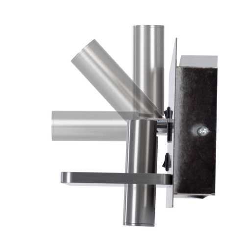 GLOBOSTAR® PALADIN 61356 Μοντέρνο Φωτιστικό Τοίχου - Απλίκα Ξενοδοχείου Reading Light με Φορτιστή USB 3A & Wireless 20W LED 6W 720lm 36° & 360° AC 220-240V IP20 Φυσικό Λευκό 4500K - Bridgelux COB Chip & TÜV SÜD Driver - Νίκελ Βούρτσας - Μ30 x Π11 x Υ12cm - 3 Χρόνια Εγγύηση