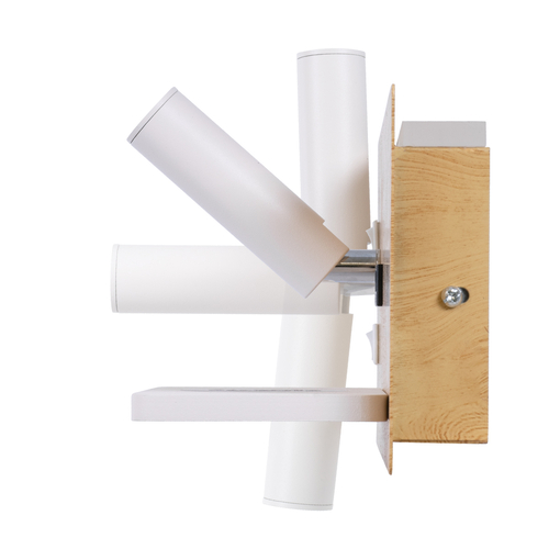 GLOBOSTAR® PALADIN 61360 Μοντέρνο Φωτιστικό Τοίχου - Απλίκα Ξενοδοχείου Reading Light με Φορτιστή USB 3A & Wireless 20W LED 6W 720lm 36° & 360° AC 220-240V IP20 Φυσικό Λευκό 4500K - Bridgelux COB Chip & TÜV SÜD Driver - Μπεζ & Λευκό - Μ30 x Π11 x Υ12cm - 3 Χρόνια Εγγύηση