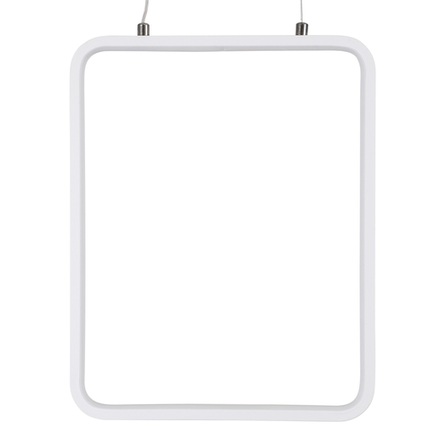 GLOBOSTAR® NEROBA 61303 Μοντέρνο Κρεμαστό Φωτιστικό Οροφής LED 18W 1980lm 360° AC 220-240V IP20 Ρυθμιζόμενο Λευκό CCT με On/Off 2700K/4500K/6000K - Lumileds SMD Chip - Λευκό Ματ - Μ29 x Π2 x Υ36cm - 3 Χρόνια Εγγύηση