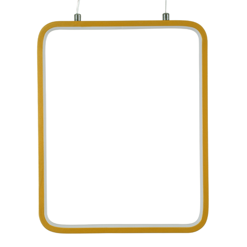 GLOBOSTAR® NEROBA 61305 Μοντέρνο Κρεμαστό Φωτιστικό Οροφής LED 18W 1980lm 360° AC 220-240V IP20 Ρυθμιζόμενο Λευκό CCT με On/Off 2700K/4500K/6000K - Lumileds SMD Chip - Χρυσό Βούρτσας - Μ29 x Π2 x Υ36cm - 3 Χρόνια Εγγύηση