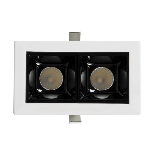 GLOBOSTAR® LUMINAR 60316 Χωνευτό Downlight Σποτ LED 4W 560lm 36° AC 220-240V IP20 Φυσικό Λευκό 4500K - Osram SMD Chip & TÜV SÜD Driver - Λευκό & Μαύρο Ματ - Μ7.5 x Π4.3 x Υ4.5cm / Q6.5 x 3.5cm - 5 Χρόνια Εγγύηση