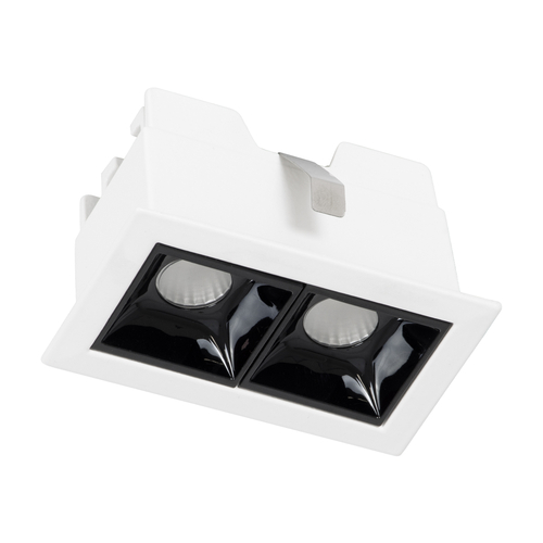 GLOBOSTAR® LUMINAR 60317 Χωνευτό Downlight Σποτ LED 4W 540lm 36° AC 220-240V IP20 Θερμό Λευκό 2700K - Osram SMD Chip & TÜV SÜD Driver - Λευκό & Μαύρο Ματ - Μ7.5 x Π4.3 x Υ4.5cm / Q6.5 x 3.5cm - 5 Χρόνια Εγγύηση