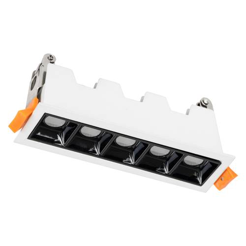 GLOBOSTAR® LUMINAR 60318 Χωνευτό Downlight Σποτ LED 10W 1400lm 36° AC 220-240V IP20 Φυσικό Λευκό 4500K - Osram SMD Chip & TÜV SÜD Driver - Λευκό & Μαύρο Ματ - Μ14.8 x Π4.3 x Υ4.5cm / Q13.5 x 3.5cm - 5 Χρόνια Εγγύηση