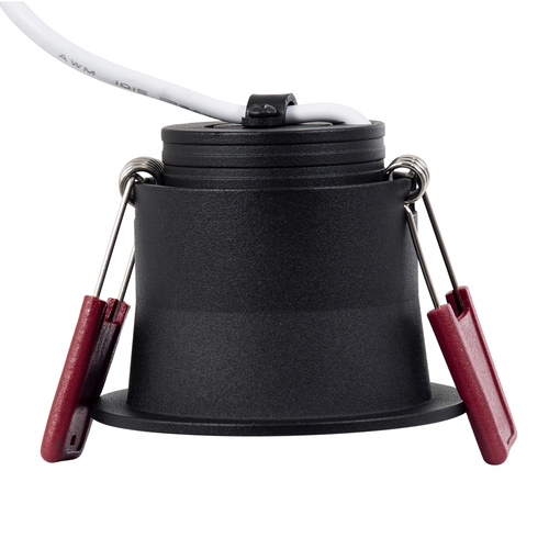 GLOBOSTAR® IP 60343 Χωνευτό Downlight Σποτ Μπάνιου & WC LED 7W 700lm 45° AC 220-240V Αδιάβροχο IP44 Θερμό Λευκό 2700K - Lumileds SMD Chip & TÜV SÜD Driver - Μαύρο Ματ - Μ6.6 x Π6.6 x Υ5.3cm / Q5.5cm - 5 Χρόνια Εγγύηση