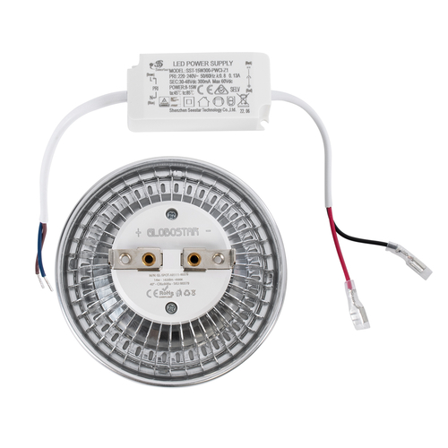 GLOBOSTAR® DARKO 60379 Σποτ AR111 LED 14W 1638lm 40° AC 220-240V IP20 Φυσικό Λευκό 4500K - Indirect Anti-Glare Reflector - Bridgelux High Lumen COB Gen2 & TÜV SÜD Driver - Μ11.1 x Π11.1 x Υ6.6cm - 3 Χρόνια Εγγύηση