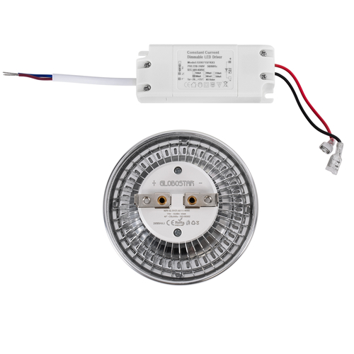 GLOBOSTAR® DARKO 60381 Σποτ AR111 LED 14W 1694lm 40° AC 220-240V IP20 Ψυχρό Λευκό 6000K Dimmable - Indirect Anti-Glare Reflector - Bridgelux High Lumen COB Gen2 & TÜV SÜD Driver - Μ11.1 x Π11.1 x Υ6.6cm - 3 Χρόνια Εγγύηση