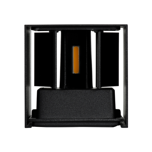 GLOBOSTAR® AXIS-S 60562 Μοντέρνο Φωτιστικό Τοίχου - Απλίκα LED 10W 1150lm 5°/60° AC 220-240V Αδιάβροχο IP65 Θερμό Λευκό 2700K - Bridgelux COB Chip & TÜV SÜD Driver - Μαύρο Ματ - Μ10 x Π10 x Υ10cm - 5 Χρόνια Εγγύηση