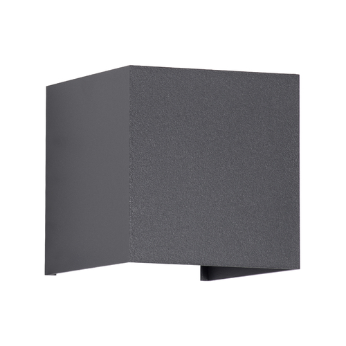 GLOBOSTAR® AXIS-S 60564 Μοντέρνο Φωτιστικό Τοίχου - Απλίκα LED 10W 1200lm 5°/60° AC 220-240V Αδιάβροχο IP65 Φυσικό Λευκό 4500K - Bridgelux COB Chip & TÜV SÜD Driver - Γκρι Ανθρακί Ματ - Μ10 x Π10 x Υ10cm - 5 Χρόνια Εγγύηση