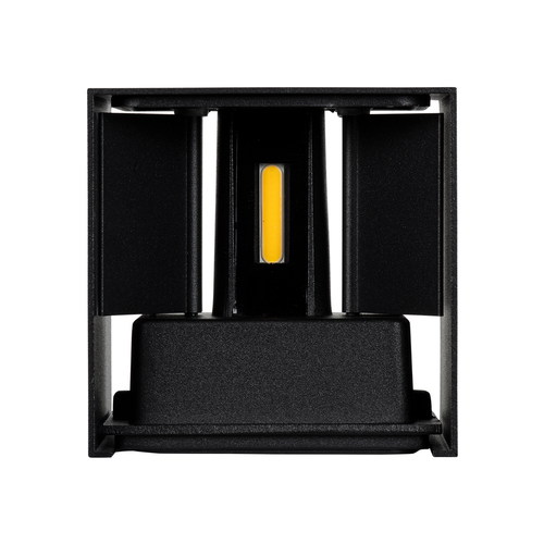 GLOBOSTAR® AXIS-S 60565 Μοντέρνο Φωτιστικό Τοίχου - Απλίκα LED 10W 1200lm 5°/60° AC 220-240V Αδιάβροχο IP65 Φυσικό Λευκό 4500K - Bridgelux COB Chip & TÜV SÜD Driver - Μαύρο Ματ - Μ10 x Π10 x Υ10cm - 5 Χρόνια Εγγύηση