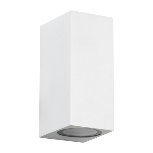 kelvo® BURANO 60614 Μοντέρνο Φωτιστικό Τοίχου - Απλίκα για Λάμπα MR16 με Ντουί 2 x GU10 AC 220-240V Αδιάβροχο IP65 - Λευκό Ματ - Μ8 x Π8 x Υ15cm