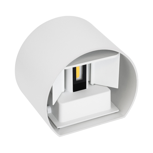 GLOBOSTAR® AXIS-R 60635 Μοντέρνο Φωτιστικό Τοίχου - Απλίκα LED 10W 1150lm 5°/60° AC 220-240V Αδιάβροχο IP65 Θερμό Λευκό 2700K - Bridgelux COB Chip & TÜV SÜD Driver - Λευκό Ματ - Μ10 x Π10 x Υ10cm - 5 Χρόνια Εγγύηση