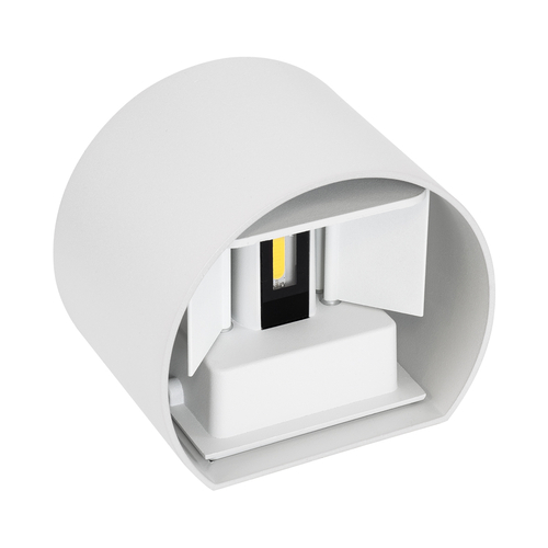 GLOBOSTAR® AXIS-R 60638 Μοντέρνο Φωτιστικό Τοίχου - Απλίκα LED 10W 1200lm 5°/60° AC 220-240V Αδιάβροχο IP65 Φυσικό Λευκό 4500K - Bridgelux COB Chip & TÜV SÜD Driver - Λευκό Ματ - Μ10 x Π10 x Υ10cm - 5 Χρόνια Εγγύηση