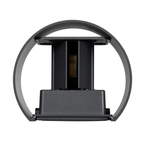 GLOBOSTAR® AXIS-R 60639 Μοντέρνο Φωτιστικό Τοίχου - Απλίκα LED 10W 1200lm 5°/60° AC 220-240V Αδιάβροχο IP65 Φυσικό Λευκό 4500K - Bridgelux COB Chip & TÜV SÜD Driver - Γκρι Ανθρακί Ματ - Μ10 x Π10 x Υ10cm - 5 Χρόνια Εγγύηση