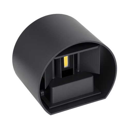 GLOBOSTAR® AXIS-R 60639 Μοντέρνο Φωτιστικό Τοίχου - Απλίκα LED 10W 1200lm 5°/60° AC 220-240V Αδιάβροχο IP65 Φυσικό Λευκό 4500K - Bridgelux COB Chip & TÜV SÜD Driver - Γκρι Ανθρακί Ματ - Μ10 x Π10 x Υ10cm - 5 Χρόνια Εγγύηση