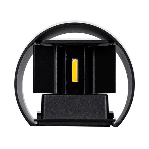 GLOBOSTAR® AXIS-R 60640 Μοντέρνο Φωτιστικό Τοίχου - Απλίκα LED 10W 1200lm 5°/60° AC 220-240V Αδιάβροχο IP65 Φυσικό Λευκό 4500K - Bridgelux COB Chip & TÜV SÜD Driver - Μαύρο Ματ - Μ10 x Π10 x Υ10cm - 5 Χρόνια Εγγύηση