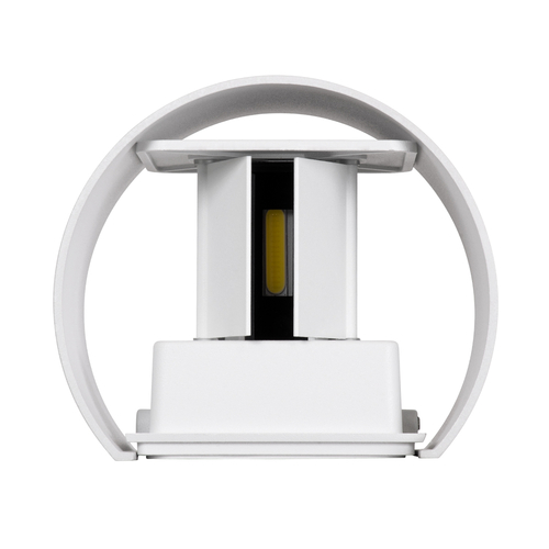 GLOBOSTAR® AXIS-R 60641 Μοντέρνο Φωτιστικό Τοίχου - Απλίκα LED 10W 1250lm 5°/60° AC 220-240V Αδιάβροχο IP65 Ψυχρό Λευκό 6000K - Bridgelux COB Chip & TÜV SÜD Driver - Λευκό Ματ - Μ10 x Π10 x Υ10cm - 5 Χρόνια Εγγύηση