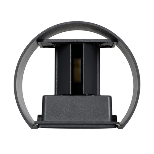 GLOBOSTAR® AXIS-R 60642 Μοντέρνο Φωτιστικό Τοίχου - Απλίκα LED 10W 1250lm 5°/60° AC 220-240V Αδιάβροχο IP65 Ψυχρό Λευκό 6000K - Bridgelux COB Chip & TÜV SÜD Driver - Γκρι Ανθρακί Ματ - Μ10 x Π10 x Υ10cm - 5 Χρόνια Εγγύηση