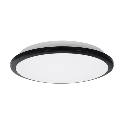 GLOBOSTAR® TUFFIN 60996 Φωτιστικό Πλαφονιέρα Οροφής LED 24W 2760lm 120° AC 220-240V Αδιάβροχο IP54 Ψυχρό Λευκό 6000K - Lumileds SMD Chip - Μαύρο Ματ & Λευκό Γαλακτερό - Μ30 x Π30 x Υ6.5cm - 3 Χρόνια Εγγύηση