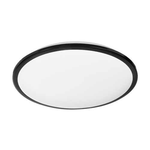 GLOBOSTAR® TUFFIN 60998 Φωτιστικό Πλαφονιέρα Οροφής LED 36W 4140lm 120° AC 220-240V Αδιάβροχο IP54 Ψυχρό Λευκό 6000K - Lumileds SMD Chip - Μαύρο Ματ & Λευκό Γαλακτερό - Μ48 x Π48 x Υ6.5cm - 3 Χρόνια Εγγύηση