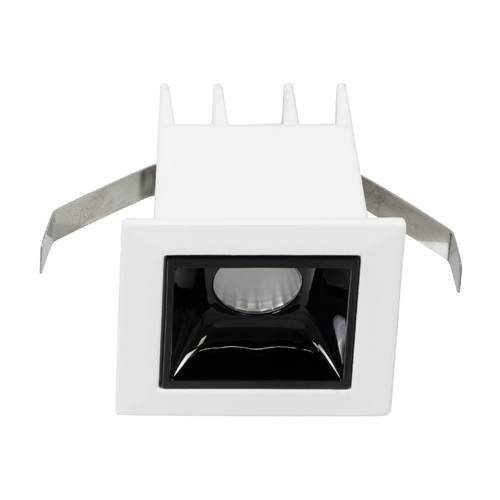 GLOBOSTAR® LUMINAR 60314 Χωνευτό Downlight Σποτ LED 2W 280lm 36° AC 220-240V IP20 Φυσικό Λευκό 4500K - Osram SMD Chip & TÜV SÜD Driver - Λευκό & Μαύρο Ματ - Μ4.3 x Π4.3 x Υ4.5cm / Q3.5 x 3.5cm - 5 Χρόνια Εγγύηση