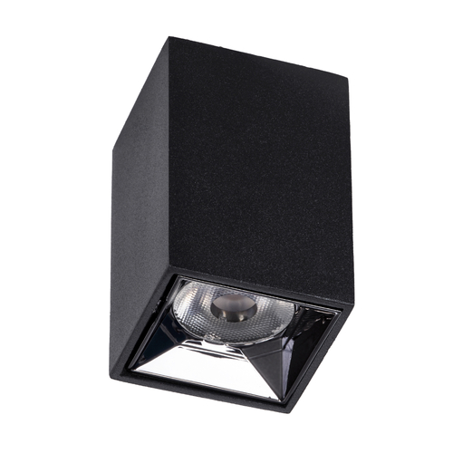 GLOBOSTAR® LUMINAR 60320 Downlight Σποτ LED 3W 420lm 36° AC 220-240V IP20 Φυσικό Λευκό 4500K - Osram SMD Chip & TÜV SÜD Driver - Μαύρο Ματ - Μ4.2 x Π4.2 x Υ6.6cm - 5 Χρόνια Εγγύηση