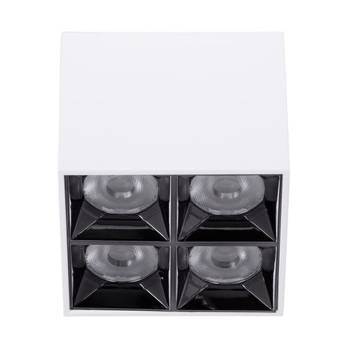 GLOBOSTAR® LUMINAR 60335 Downlight Σποτ LED 14W 1890lm 36° AC 220-240V IP20 Θερμό Λευκό 2700K - Osram SMD Chip & TÜV SÜD Driver - Λευκό Ματ - Μ8.2 x Π8.2 x Υ6.6cm - 5 Χρόνια Εγγύηση