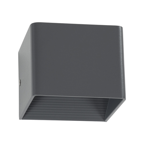 GLOBOSTAR® CIRCOA 60534 Μοντέρνο Φωτιστικό Τοίχου - Απλίκα LED 10W 1000lm 60° AC 220-240V Αδιάβροχο IP44 Θερμό Λευκό 2700K - Bridgelux COB Chip & TÜV SÜD Driver - Γκρι Ανθρακί Ματ - Μ10 x Π8 x Υ10cm - 5 Χρόνια Εγγύηση