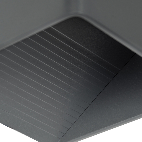 GLOBOSTAR® CIRCOA 60534 Μοντέρνο Φωτιστικό Τοίχου - Απλίκα LED 10W 1000lm 60° AC 220-240V Αδιάβροχο IP44 Θερμό Λευκό 2700K - Bridgelux COB Chip & TÜV SÜD Driver - Γκρι Ανθρακί Ματ - Μ10 x Π8 x Υ10cm - 5 Χρόνια Εγγύηση