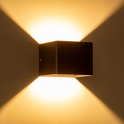 GLOBOSTAR® CIRCOA 60534 Μοντέρνο Φωτιστικό Τοίχου - Απλίκα LED 10W 1000lm 60° AC 220-240V Αδιάβροχο IP44 Θερμό Λευκό 2700K - Bridgelux COB Chip & TÜV SÜD Driver - Γκρι Ανθρακί Ματ - Μ10 x Π8 x Υ10cm - 5 Χρόνια Εγγύηση